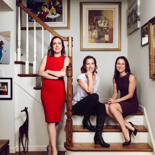 Sisters Janet Wojcicki, a professor at UCSF, Susan Wojcicki, CEO of YouTube, and Anne Wojcicki, co-founder and CEO of 23andMe